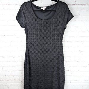 Isaac Mizrahi Black Lace Mini Dress - Medium